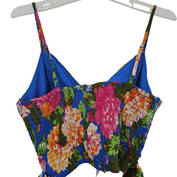 Lottie & Holly Womans size M 2 Piece Outfit Floral Crop Tank Top & Skort Set NEW - Picture 3 of 8